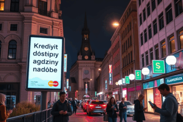 Osoba korzystająca z aplikacji bankowej na smartfonie w nocy, uzyskująca dostęp do kredytu 24h