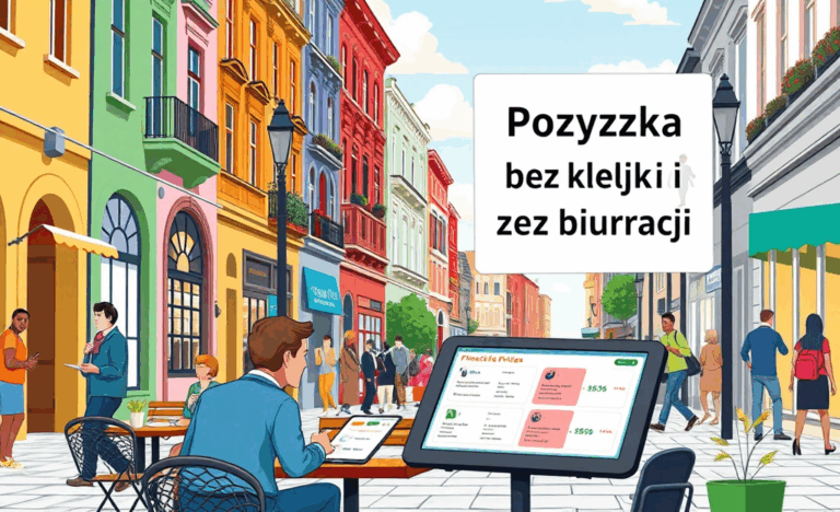 Osoba wypełniająca formularz pożyczkowy online na laptopie, symbolizująca szybki i prosty proces uzyskania pożyczki bez kolejek i biurokracji.