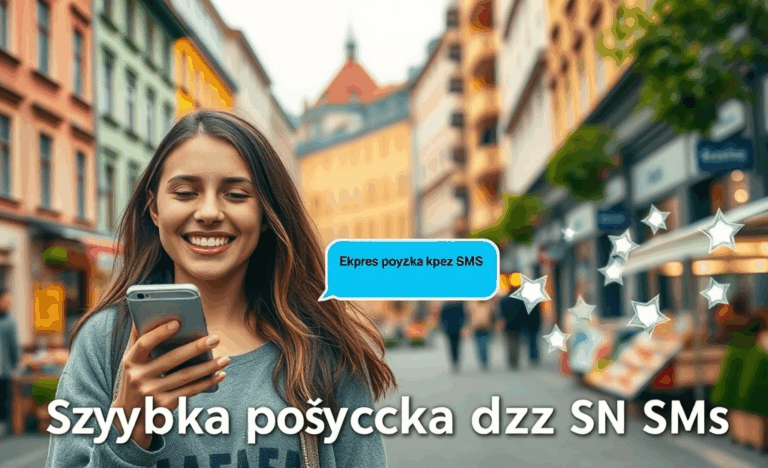 Aplikacja i telefon komórkowy używane do szybkiej pożyczki przez SMS