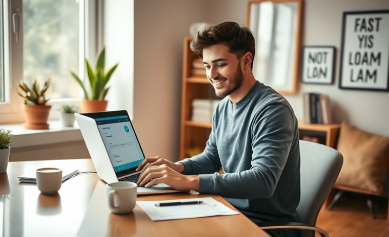 Szybki kredyt cyfrowy oferujący pomoc finansową.